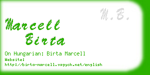 marcell birta business card